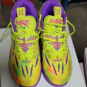 Puma Kids Sneakers - Neon Yellow and Purple
